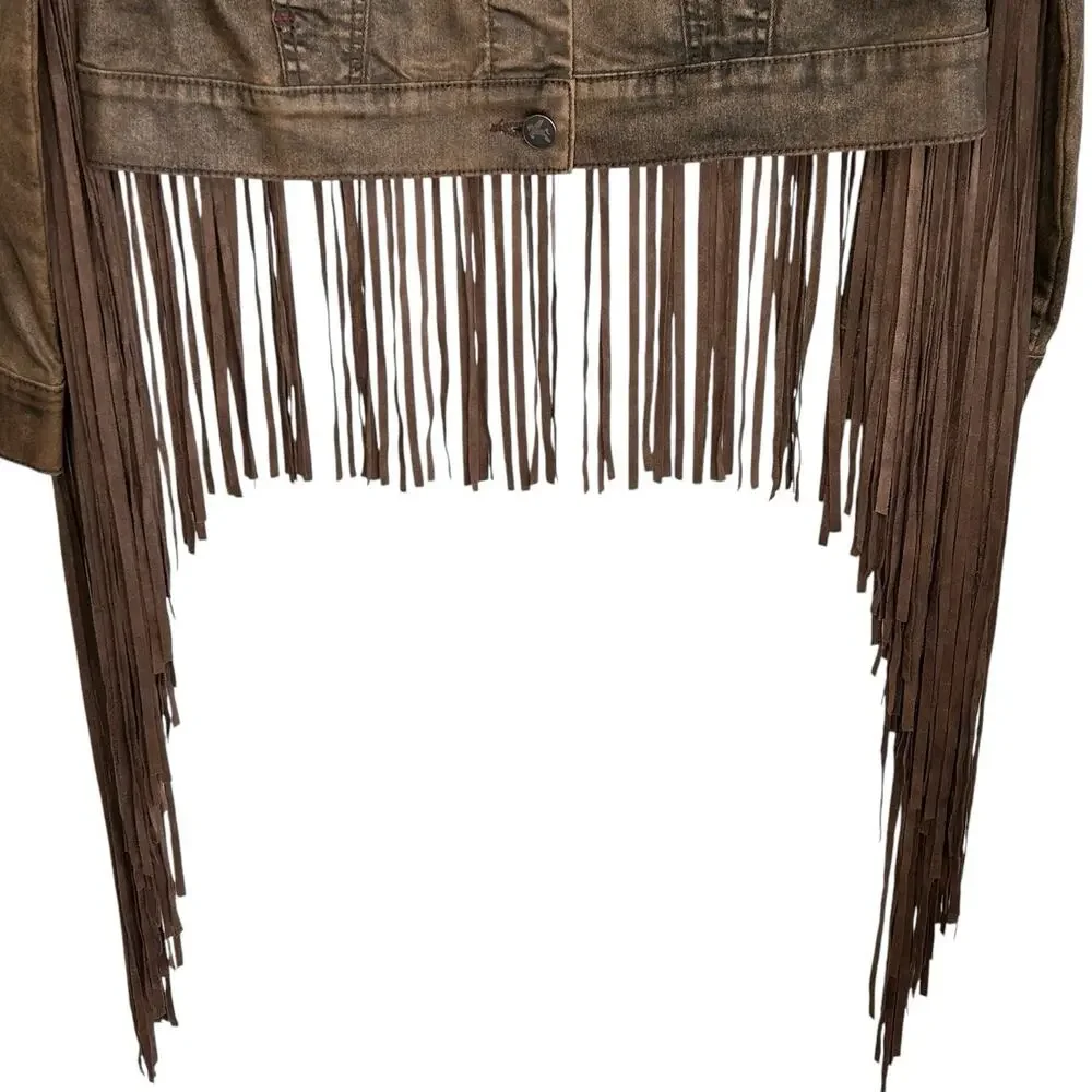 Idyllwind Miranda Lambert Fringe Jacket Womens Small Fringe‎ Western Boho Chic - Picture 12 of 14